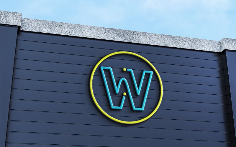 Lettre W Logo Design Logo de l'entreprise informatique