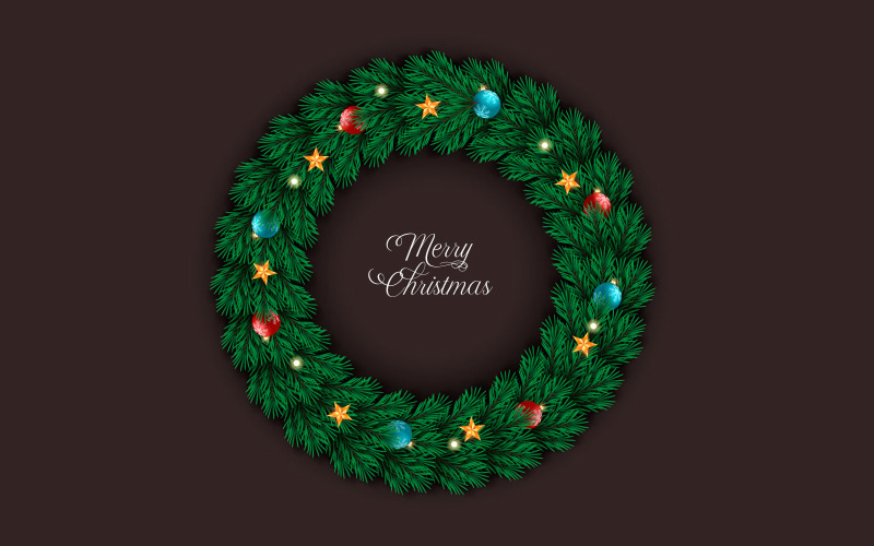 Meilleure guirlande de voeux de noël avec illustration de guirlande de vacances décorée