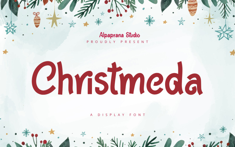 Christmeda — zabawna czcionka wyświetlająca