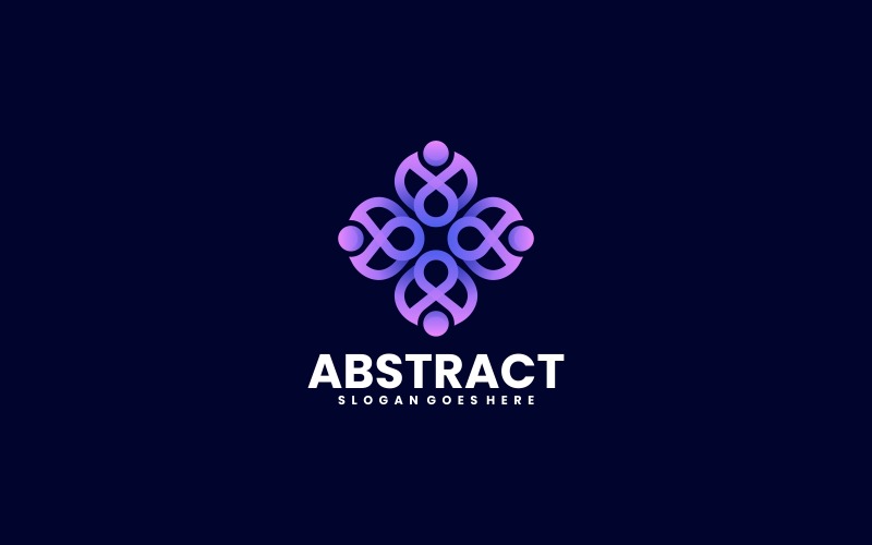 Шаблон логотипа абстрактного градиента 2