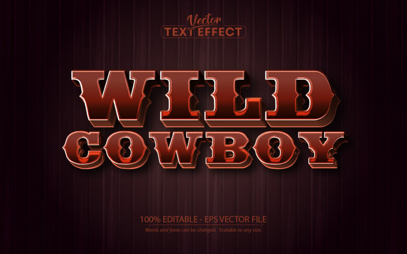 Western - Editable Text Effect, Vintage And Retro Text Style, Graphics ...