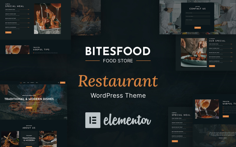 Bitesfood – Kávézó és étterem WordPress téma