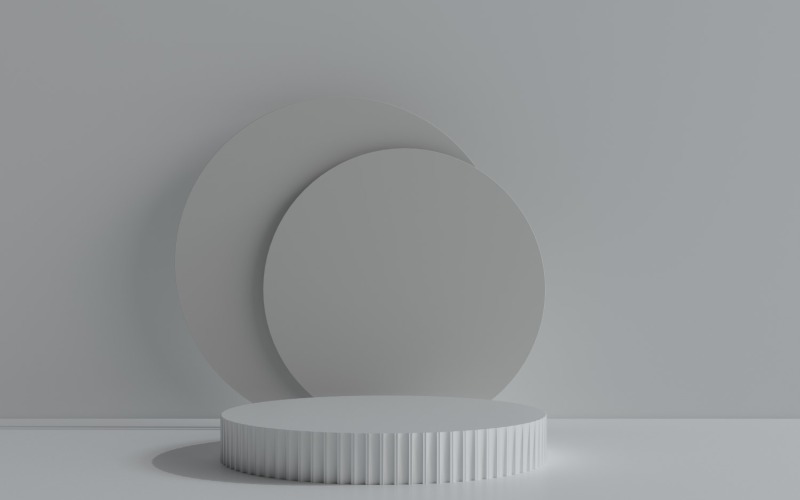 3D-display podium grijze minimale productachtergrond