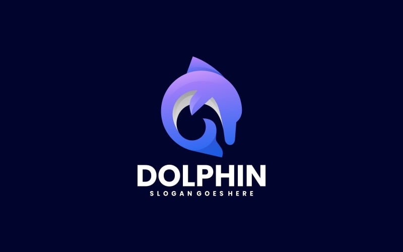Dolphin Gradient Logo Estilo 2