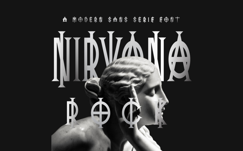 Nirvana Rock - шрифт без зарубок