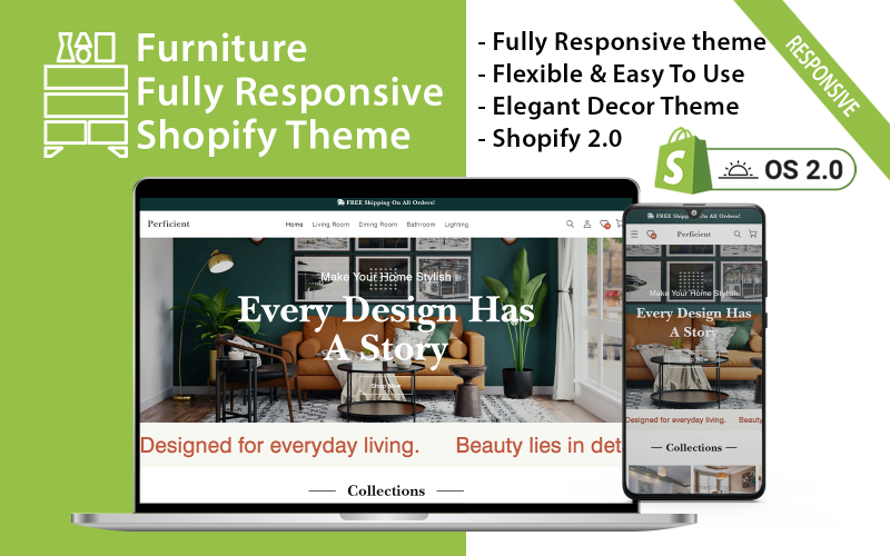 Perficient - Tema de Shopify para decoración de muebles