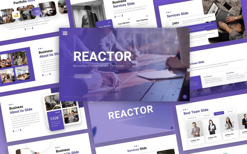 Reactor — biznesowy uniwersalny szablon programu PowerPoint