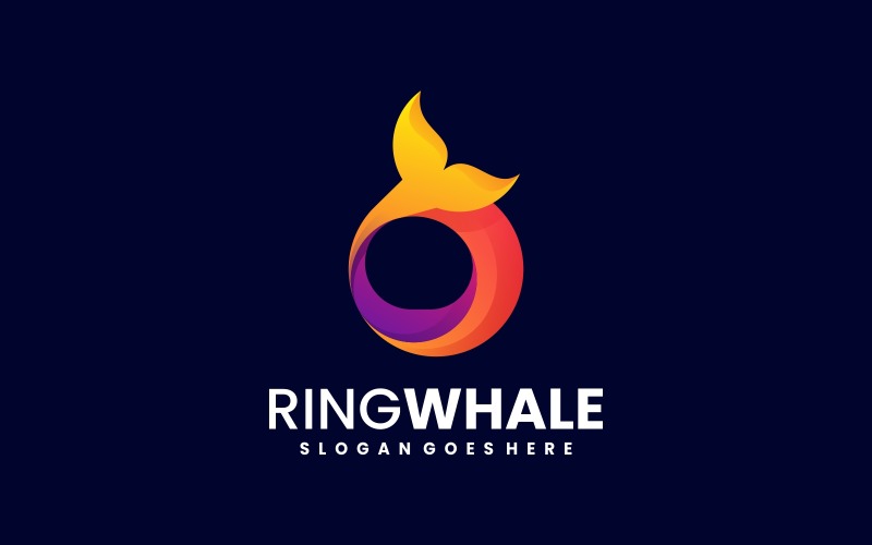 Ring Whale Gradiente Logo Style