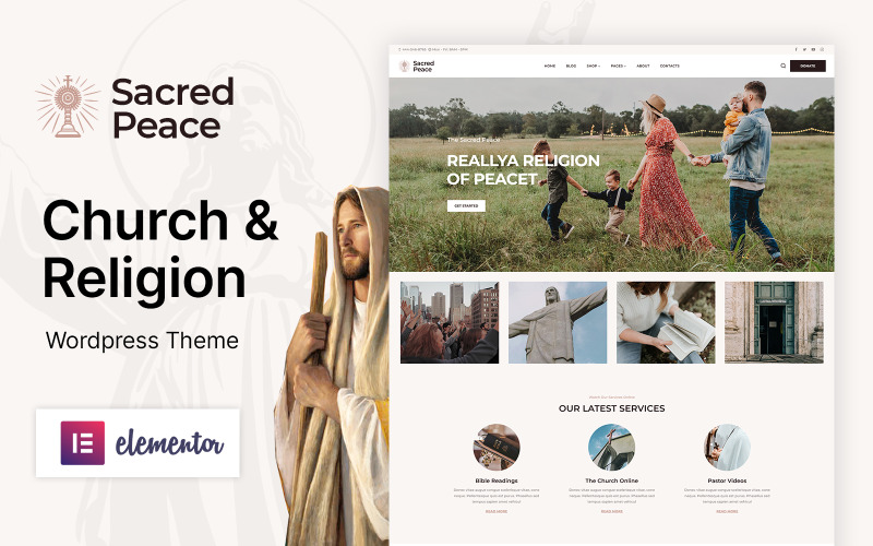 Szent béke – Vallás és egyház WordPress téma