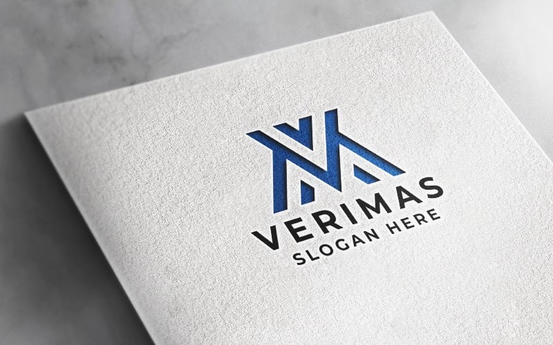 Verimas лист V і M логотип
