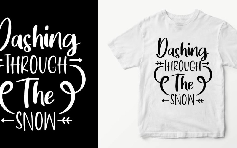 Christmas Creative Typography T-shirt Design