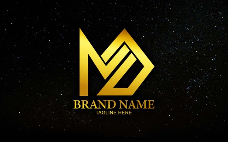Creative Letter MD Logo Design - Identidad de marca