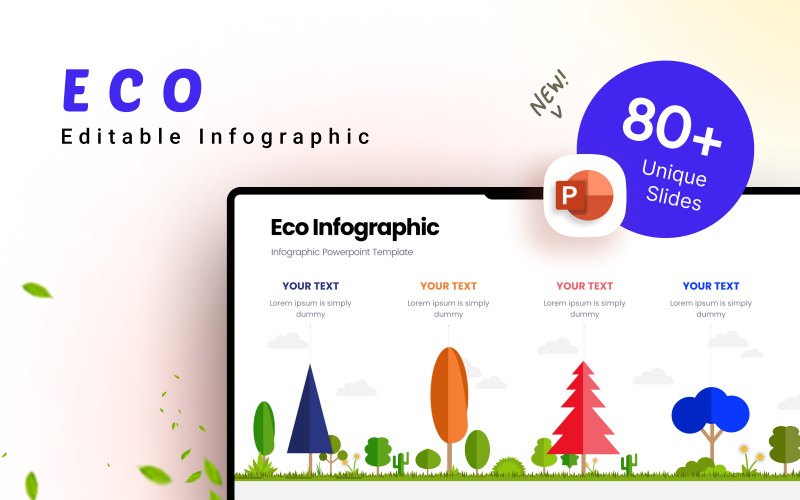 Eco üzleti Infographic bemutató sablon