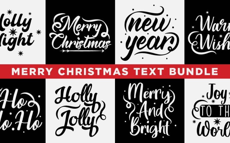 Paquete de texto de Feliz Navidad