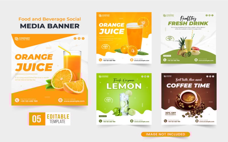 Juice bar social media post template