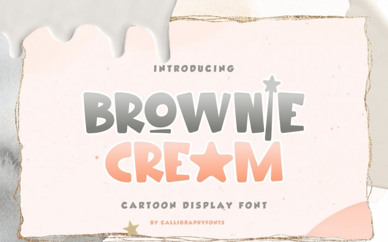 Brownie Cream-weergavelettertype