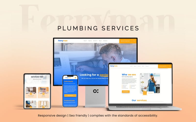 Ferryman - Plumbing Services and Sanitation Elementor Kit Wordpress