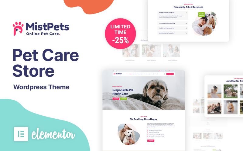 MistPets - Djurvård & Pet WordPress-tema