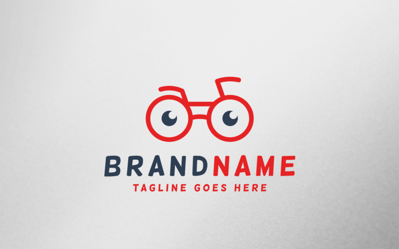Nerd Bike Шаблон дизайну логотипу