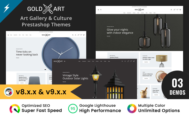 The Gold Art - Галерея искусства, ремесел и выставок Prestashop Theme