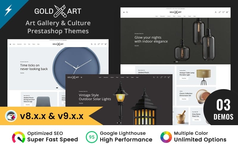 The Gold Art - Kunst-, Handwerks- und Ausstellungsgalerie Prestashop Theme