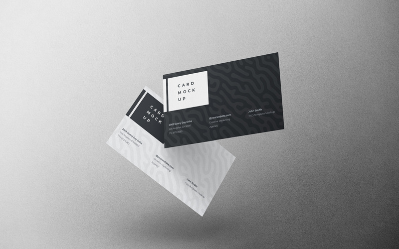 Visitenkarten-Mockup PSD-Vorlage Vol. 78