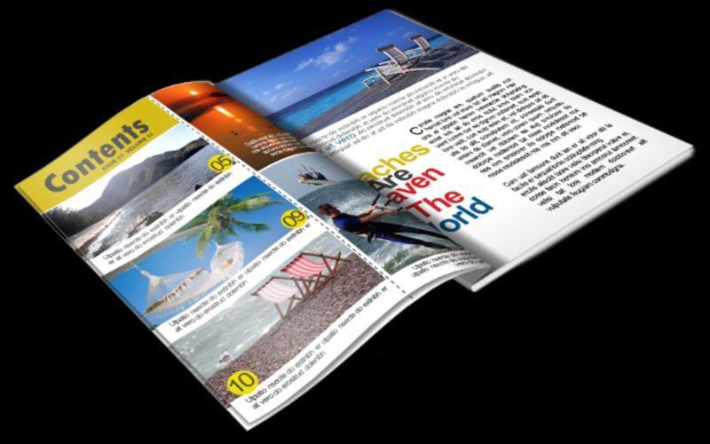 Beach Themed Magazine Template