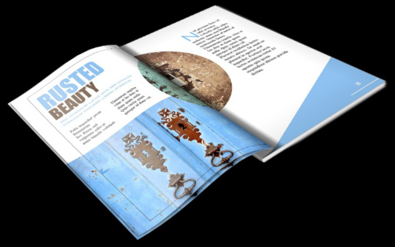 Magazin-Vorlagendesign zum Thema Reisen