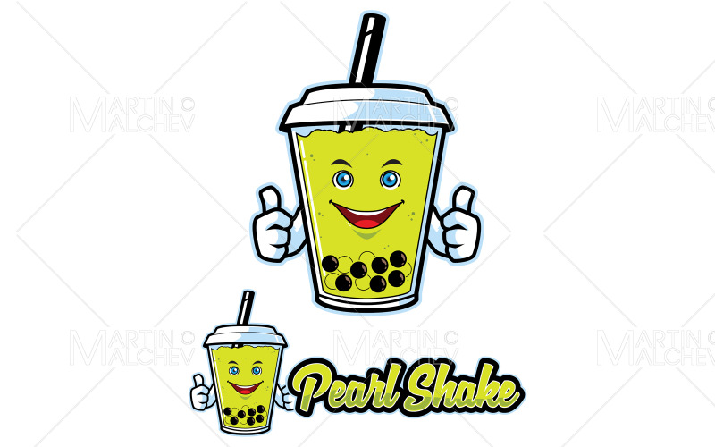 Pearl Shake Mascot Vector Illustration - TemplateMonster