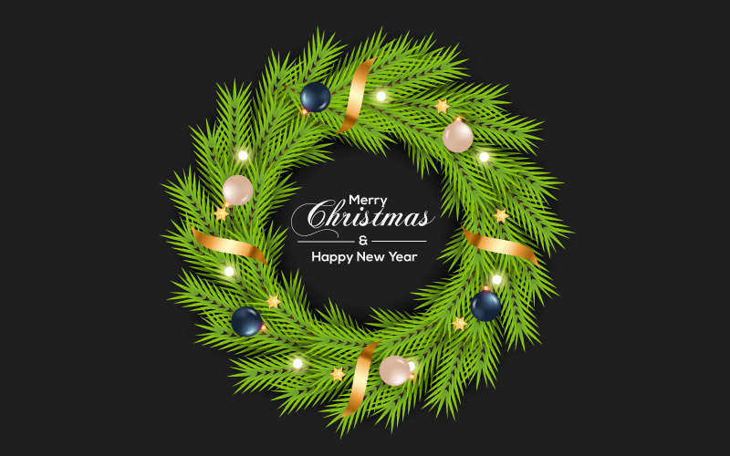 joyeux noël guirlande vecteur conception joyeux noël texte avec élément guirlande