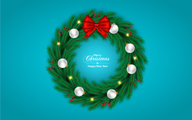 Jul krans vektor design god jul text krans element