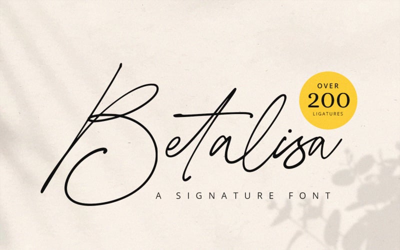 Betalisa - Podpisové písmo