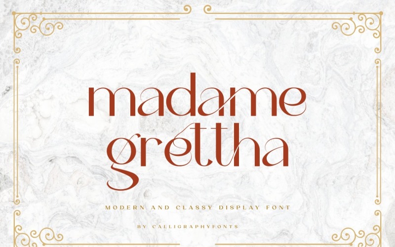 Шрифт Madame Grettha Display