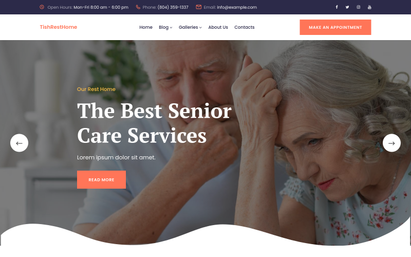 TishRestHome - Tema WordPress para Rest Home