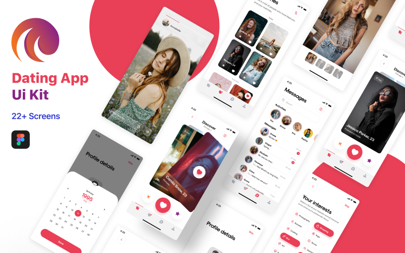 Dating App Figma Template 297786 TemplateMonster