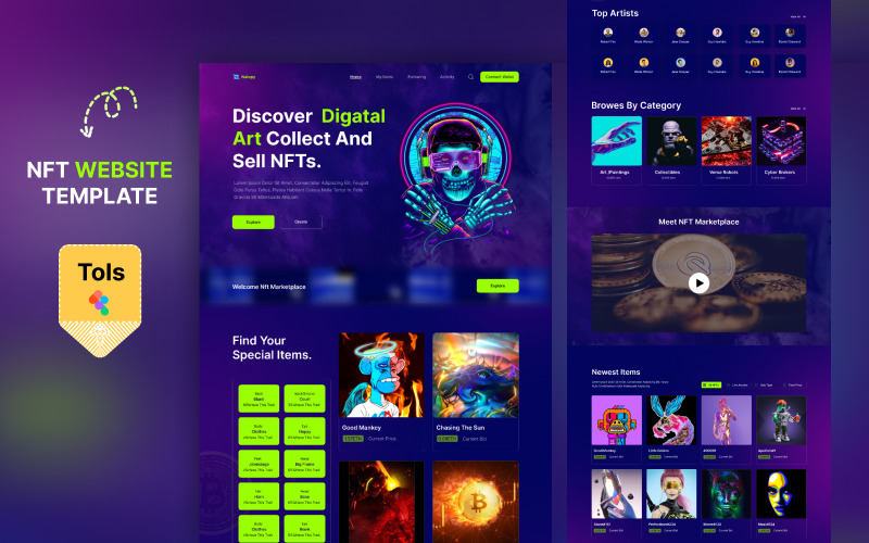 NFT Landing Page UI-Vorlage