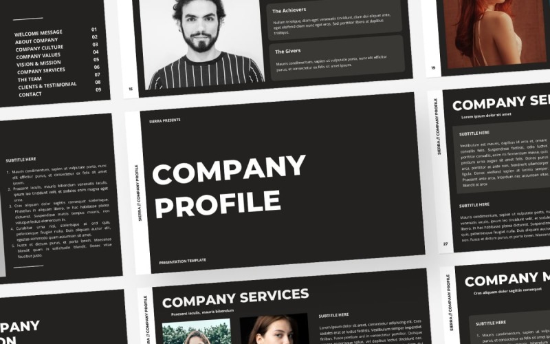 Sierra - Plantilla de presentación de perfil de empresa
