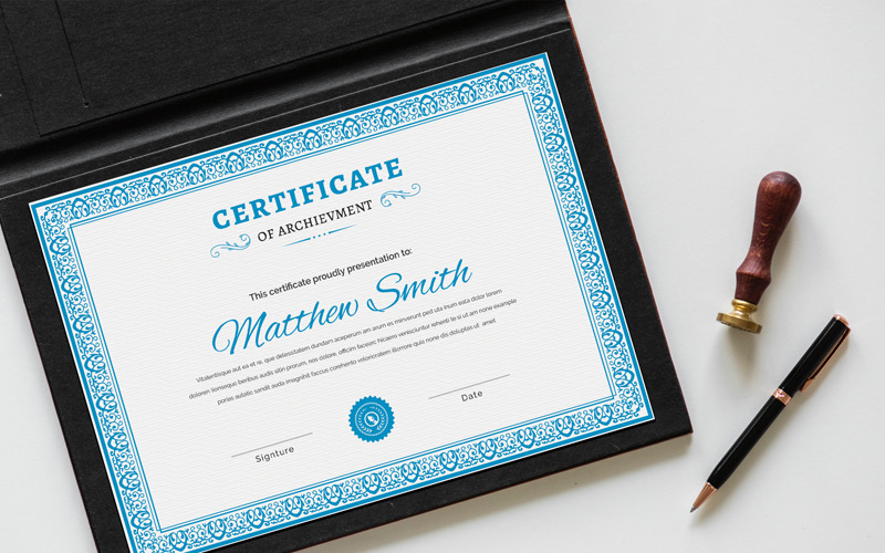 Simple Certificate Template with Design