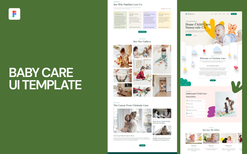 Baby Care UI Figma sablon