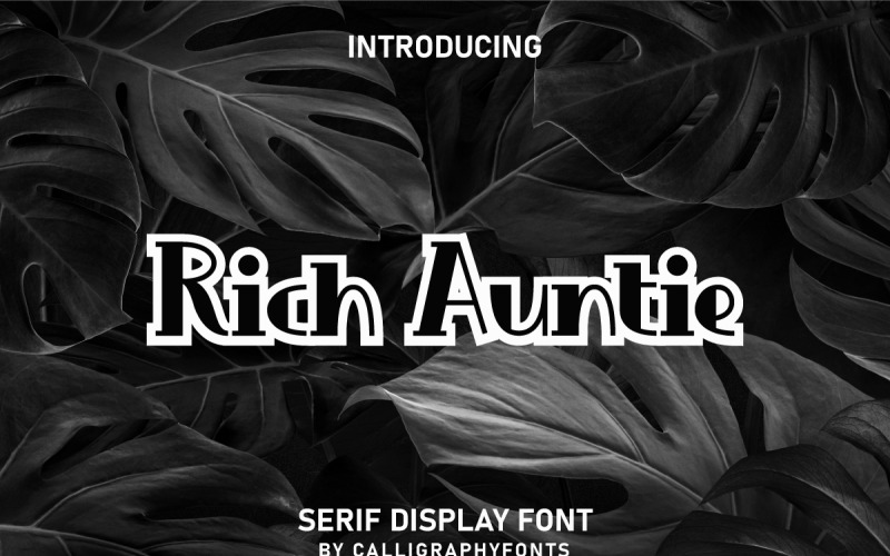 Грайливий шрифт Rich Auntie Display