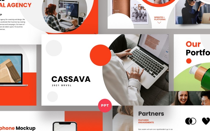 Cassava Business PowerPoint šablony