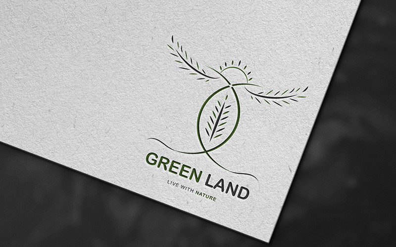 Design del logo creativo della terra verde