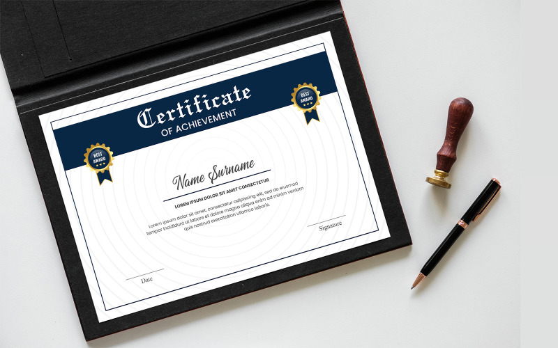 Modelo de certificado de diploma profissional ou certificado de modelo de conquista