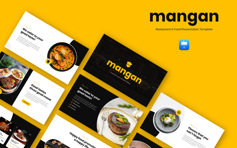 Mangan - Modello di nota chiave per ristorante e cibo