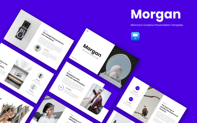 Morgan - minimale en creatieve keynote-sjabloon