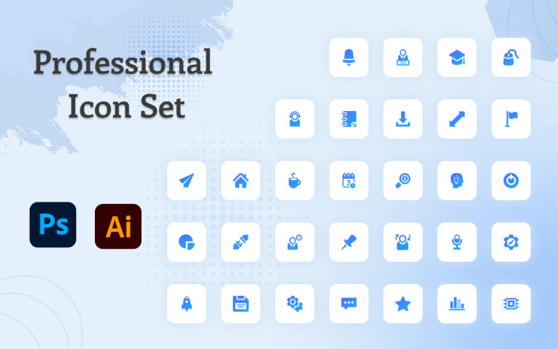 Professional - Icon Set Template #298032 - TemplateMonster