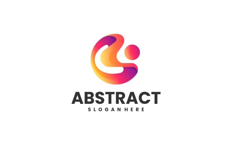 Logo met abstract kleurverloop 1