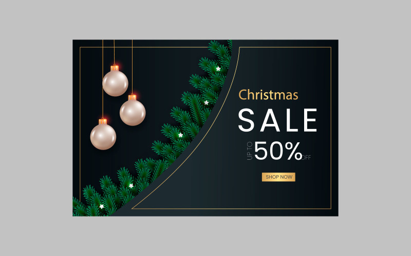 Merry Christmas sale post social media post decoratie