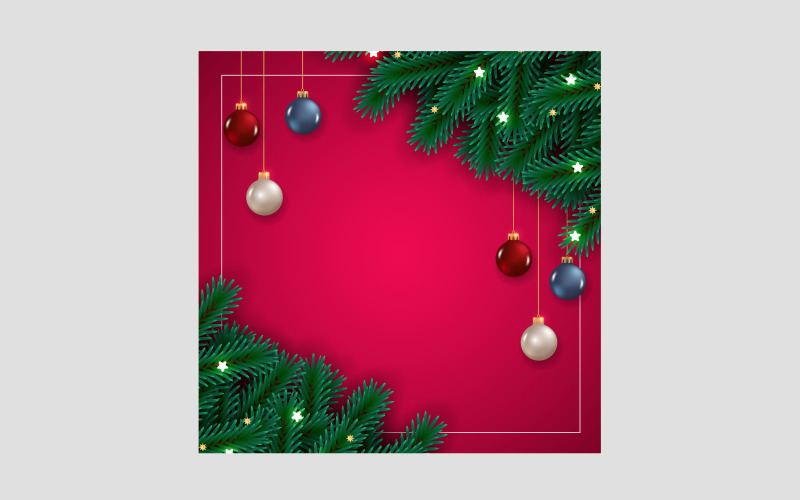 Vánoční výprodej post dekorace s vánoční koule borovice větev a hvězdy