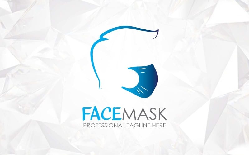 Abstract Face Mask Logo Design Brand Identity